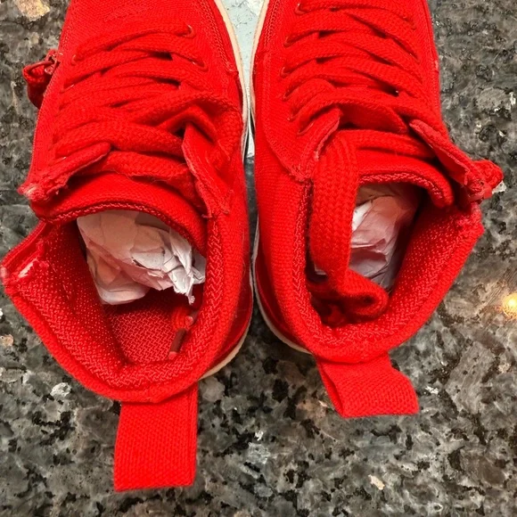 Billy adaptive Red High-Top Toddler Sneakers - Picture 3 of 7